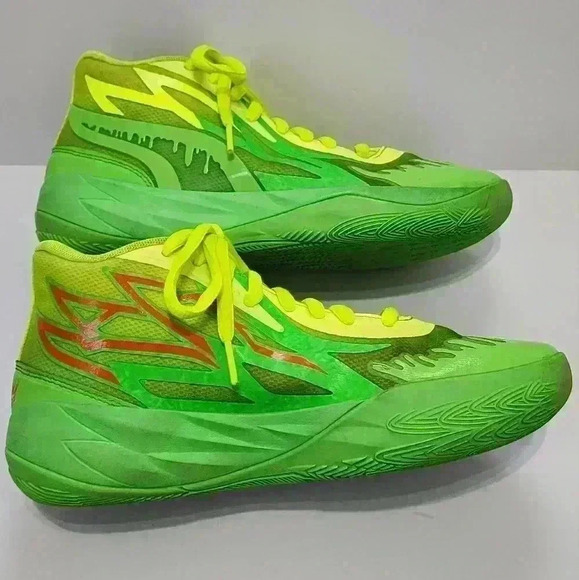 Puma Mens LaMelo Ball Nickelodeon Lace-Up Slime Lime Green Sneakers, sz 6 - Picture 7 of 16